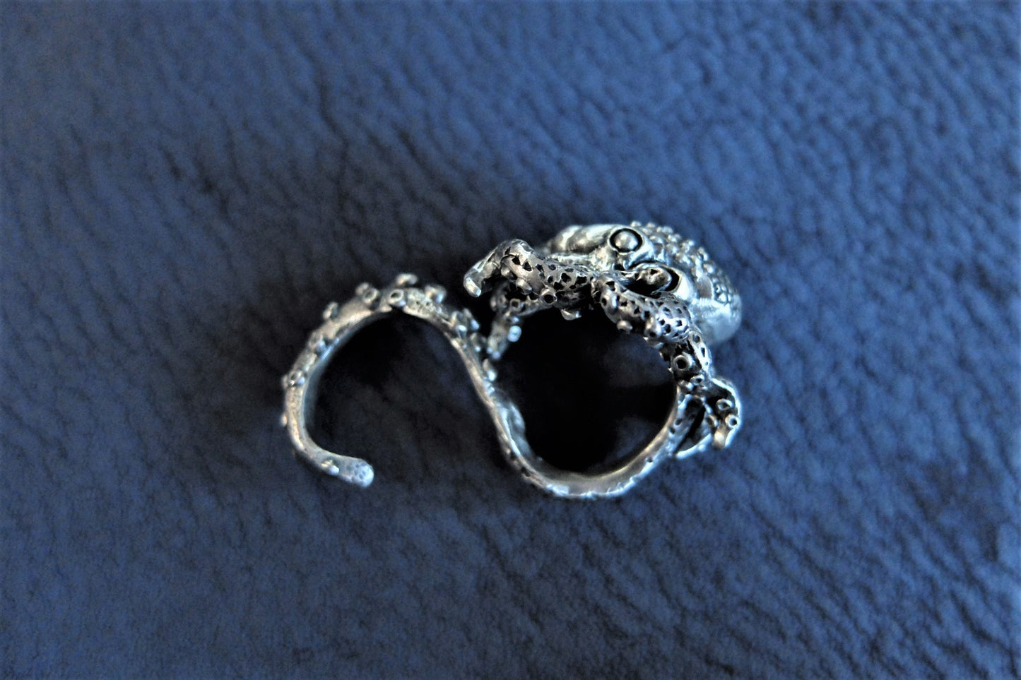 蛸2連リング(octopus two finger ring)